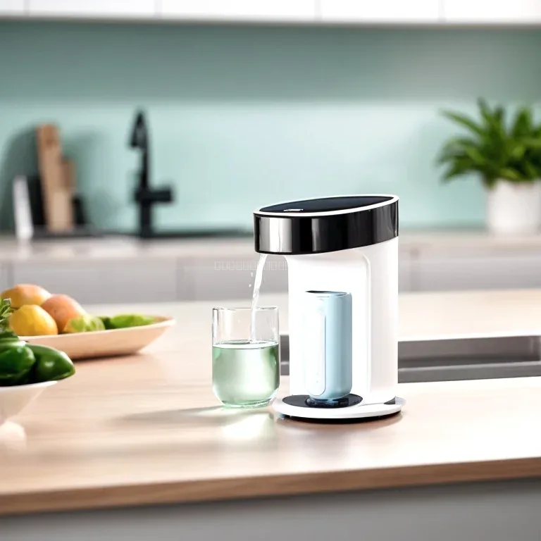 Diagram of smart water filter information flow